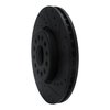 E-Line Drilled & Slotted Black Brake Rotor, Fits Select GM, Position: Front Right - image 2