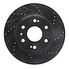E-Line Drilled & Slotted Black Brake Rotor, 2009-2020 GM, Position: Front Right - image 1