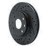 E-Line Drilled & Slotted Black Brake Rotor, 1989-1993 Fits Multiple Makes/Models, Position: Front Left - image 2