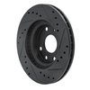 E-Line Drilled & Slotted Black Brake Rotor, 1989-1993 Fits Multiple Makes/Models, Position: Front Left - image 4