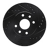 E-Line Drilled & Slotted Black Brake Rotor, 1989-1993 Fits Multiple Makes/Models, Position: Front Right - image 1