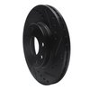 E-Line Drilled & Slotted Black Brake Rotor, 1989-1993 Fits Multiple Makes/Models, Position: Front Right - image 2