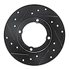 E-Line Drilled & Slotted Black Brake Rotor, 1985-1994 GM, Position: Front Left - image 1