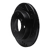 E-Line Drilled & Slotted Black Brake Rotor, 1989-2001 GM, Position: Front Right - image 1
