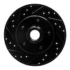 E-Line Drilled & Slotted Black Brake Rotor, 1991-1996 GM, Position: Front Left - image 1