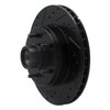E-Line Drilled & Slotted Black Brake Rotor, 1991-1996 GM, Position: Front Left - image 2
