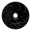 E-Line Drilled & Slotted Black Brake Rotor, 1991-1996 GM, Position: Front Right - image 1
