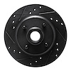 E-Line Drilled & Slotted Black Brake Rotor, 1976-1980 GM, Position: Front Left - image 1