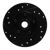 E-Line Drilled & Slotted Black Brake Rotor, 1984-1987 GM, Position: Front Left - image 1