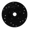 E-Line Drilled & Slotted Black Brake Rotor, 1984-1987 GM, Position: Front Right - image 1