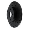 E-Line Drilled & Slotted Black Brake Rotor, 1984-1987 GM, Position: Rear Right - image 2
