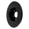 E-Line Drilled & Slotted Black Brake Rotor, 1984-1987 GM, Position: Rear Right - image 4