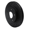 E-Line Drilled & Slotted Black Brake Rotor, 1978-1981 GM, Position: Rear Left - image 2