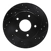 E-Line Drilled & Slotted Black Brake Rotor, 1978-1981 GM, Position: Rear Right - image 1