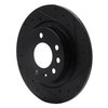 E-Line Drilled & Slotted Black Brake Rotor, 1985-1992 GM, Position: Rear Right - image 2