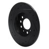 E-Line Drilled & Slotted Black Brake Rotor, 1985-1992 GM, Position: Rear Right - image 4
