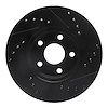 E-Line Drilled & Slotted Black Brake Rotor, 1990-2005 GM, Position: Front Left - image 1