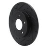 E-Line Drilled & Slotted Black Brake Rotor, 1992-2005 GM, Position: Rear Left - image 2