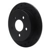 E-Line Drilled & Slotted Black Brake Rotor, 1997-2005 GM, Position: Rear Left - image 2