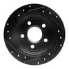 E-Line Drilled & Slotted Black Brake Rotor, 1997-2005 GM, Position: Rear Right - image 4