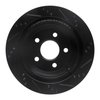 E-Line Drilled & Slotted Black Brake Rotor, 1998-2002 GM, Position: Rear Left - image 2