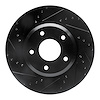E-Line Drilled & Slotted Black Brake Rotor, 2005-2006 GM, Position: Front Left - image 1