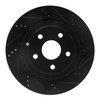 E-Line Drilled & Slotted Black Brake Rotor, 2008-2017 GM, Position: Rear Right - image 4