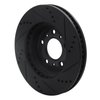 E-Line Drilled & Slotted Black Brake Rotor, 2004-2009 GM, Position: Front Left - image 2