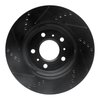 E-Line Drilled & Slotted Black Brake Rotor, 2004-2009 GM, Position: Front Right - image 2