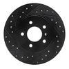 E-Line Drilled & Slotted Black Brake Rotor, 2005-2005 GM, Position: Rear Left - image 2