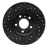 E-Line Drilled & Slotted Black Brake Rotor, 2005-2005 GM, Position: Rear Right - image 1