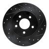 E-Line Drilled & Slotted Black Brake Rotor, 2005-2005 GM, Position: Rear Right - image 3