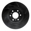 E-Line Drilled & Slotted Black Brake Rotor, 2006-2009 GM, Position: Front Left - image 2
