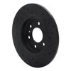 E-Line Drilled & Slotted Black Brake Rotor, 2006-2009 GM, Position: Rear Left - image 3