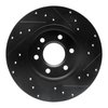 E-Line Drilled & Slotted Black Brake Rotor, 2006-2006 GM, Position: Rear Left - image 3