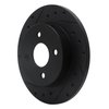 E-Line Drilled & Slotted Black Brake Rotor, 1991-1998 GM, Position: Rear Left - image 2