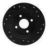 E-Line Drilled & Slotted Black Brake Rotor, 1991-1998 GM, Position: Rear Left - image 4