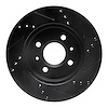 E-Line Drilled & Slotted Black Brake Rotor, 1991-2002 GM, Position: Front Left - image 1