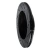 E-Line Drilled & Slotted Black Brake Rotor, 1991-2002 GM, Position: Front Left - image 4