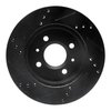 E-Line Drilled & Slotted Black Brake Rotor, 1991-2002 GM, Position: Front Right - image 4