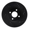 E-Line Drilled & Slotted Black Brake Rotor, 2003-2010 GM, Position: Front Left - image 2