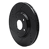 E-Line Drilled & Slotted Black Brake Rotor, 2004-2012 GM, Position: Front Left - image 1