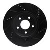 E-Line Drilled & Slotted Black Brake Rotor, 2004-2012 GM, Position: Front Left - image 2