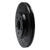 E-Line Drilled & Slotted Black Brake Rotor, 2004-2012 GM, Position: Front Right - image 2