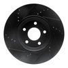 E-Line Drilled & Slotted Black Brake Rotor, 2004-2012 GM, Position: Front Right - image 4