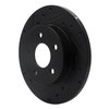 E-Line Drilled & Slotted Black Brake Rotor, 2004-2012 GM, Position: Rear Left - image 3