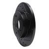 E-Line Drilled & Slotted Black Brake Rotor, 2004-2012 GM, Position: Rear Right - image 2