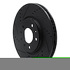 E-Line Drilled & Slotted Black Brake Rotor, 2006-2010 GM, Position: Front Left - image 1