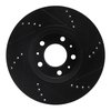E-Line Drilled & Slotted Black Brake Rotor, 2006-2010 GM, Position: Front Left - image 2
