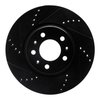 E-Line Drilled & Slotted Black Brake Rotor, 2006-2010 GM, Position: Front Left - image 3